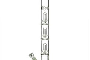 26'' Clear Triple Showerhead Perc Straight Tube