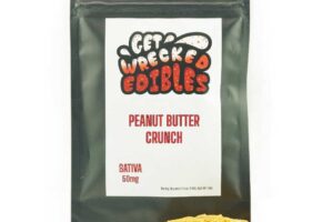 Get Wrecked Edibles – Peanut Butter Crunch Cookie 50mg THC (Sativa)