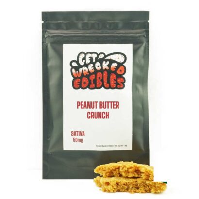 Get Wrecked Edibles – Peanut Butter Crunch Cookie 50mg THC (Sativa)