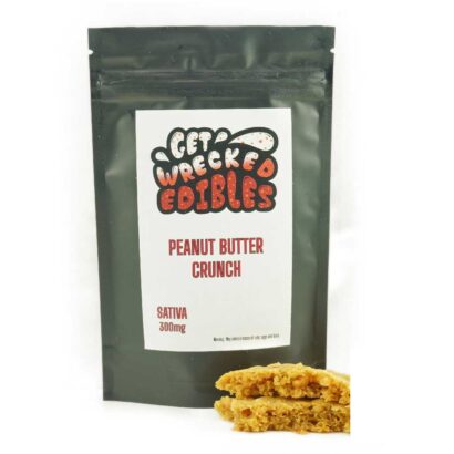 Get Wrecked Edibles – Peanut Butter Crunch Cookie 300mg THC (Sativa)