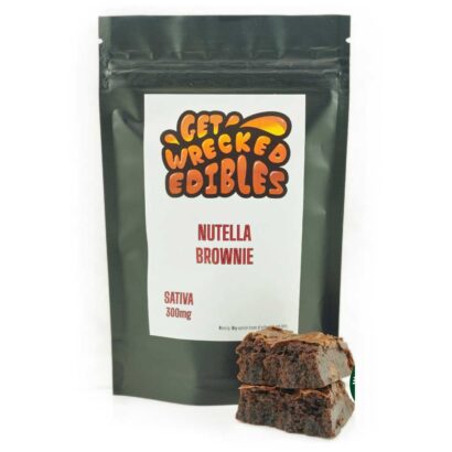Get Wrecked Edibles – Nutella Brownie 300mg THC (Sativa)