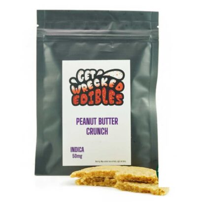 Get Wrecked Edibles – Peanut Butter Crunch Cookie 50mg THC (Indica)