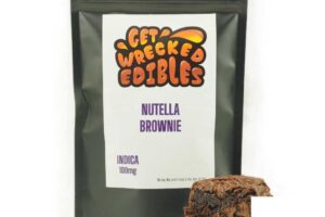 Get Wrecked Edibles – Nutella Brownie 100mg THC (Indica)