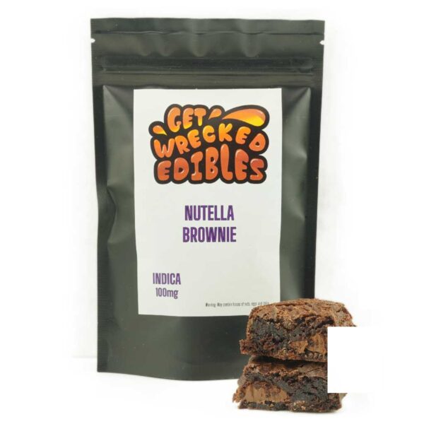 Get Wrecked Edibles – Nutella Brownie 100mg THC (Indica)