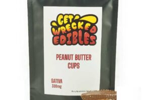Get Wrecked Edibles – Peanut Butter Cup 300mg THC (Sativa)