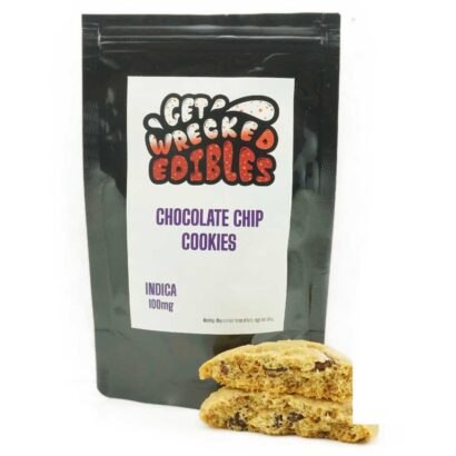 Get Wrecked Edibles – Chocolate Chip Cookies 100mg THC (Indica)