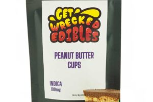 Get Wrecked Edibles – Peanut Butter Cup 100mg THC (Indica)