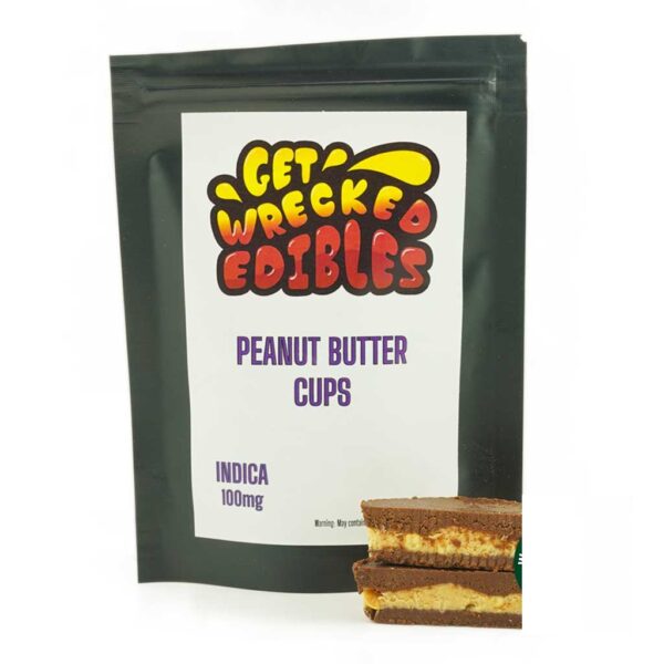 Get Wrecked Edibles – Peanut Butter Cup 100mg THC (Indica)