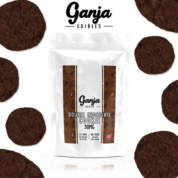 Ganja Edibles – Double Chocolate Cookie 30mg