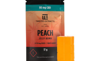 Twisted Extracts Peach Jelly Bombs 80mg CBD