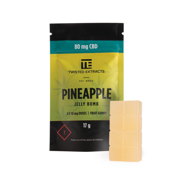 Twisted Extracts Pineapple Jelly Bombs 80mg CBD