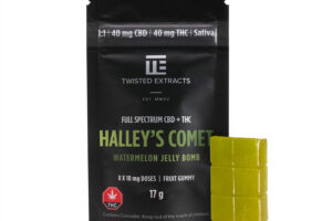 Twisted Extracts Halleys Comet Watermelon 40mg THC 40mg CBD Sativa